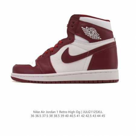 公司级 耐克 男女款运动板鞋 Nike Air Jordan 1 Retro High Og 乔丹一代Aj1 乔1 Aj1 篮球鞋复刻运动鞋。皮面高帮板鞋的设计 - 点击图像关闭