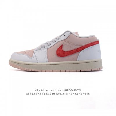 耐克 乔丹Air Jordan 1 Low Aj1 乔1 乔丹1代Aj1 低帮复古文化休闲运动篮球鞋，从1985 年面世的元年款汲取设计灵感，采用简洁大方的经典