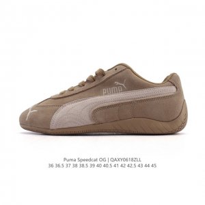 Puma Speedca Og 彪马极速赛车系列低帮德训风拼接复古百搭休闲运动赛车鞋 鞋款从80、90年代赛车手所穿的防火赛车鞋为原型，鞋身线条模仿了赛车的流线