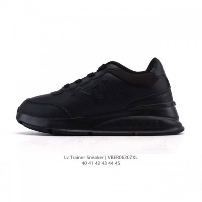 Lv Classic运动鞋 Lv 路易威登Louis Vuitton路易威登Lv男鞋Classic运动鞋2025款小牛皮字母休闲鞋白色1Ahstf 新款Lv板鞋