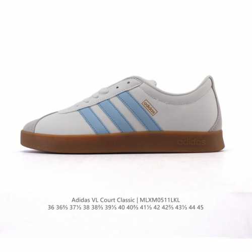 阿迪达斯 Adidas Vl Court Classic Shoes 运动休闲板鞋德训鞋 T头鞋 这款Adidas经典运动鞋，以经典造型塑就百搭风格。灵感源自A