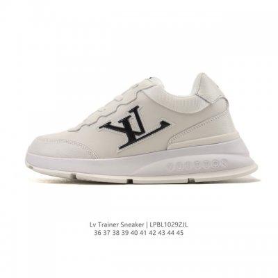 公司级 Lv Classic运动鞋 Lv 路易威登Louis Vuitton路易威登Lv男女鞋Classic运动鞋2025款小牛皮字母休闲鞋白色1Ahstf 新
