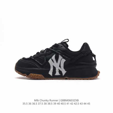 全新2023新款，Ny美国榄球洋基队new York Yankees X Mlb Chunky Runner Liner 莱纳系列低帮厚底老爹风透气舒适皮面休闲 - 点击图像关闭