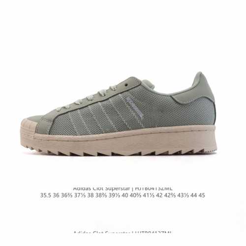 公司级 阿迪达斯 Adidas X Clot联名黑呼吸贝壳头板鞋骷颅头陈冠希复古休闲运动男女鞋Ie8879三叶草 Pns Superstar贝壳头系列低帮经典百