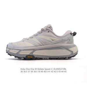 公司级 玛法特二代 Hoka One One Mafate Speed 2 Low 轻量低帮户外越野跑鞋 户外山脉越野轻量运动跑鞋 鞋面用轻的无缝架构 鞋带用了