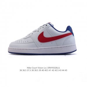 100 耐克Nike Court Vision Low 校园风低帮复古篮球板鞋男女运动鞋。延续80年代复古篮球鞋，添加学院风细节。皮革组合鞋面，利落风格，重现复