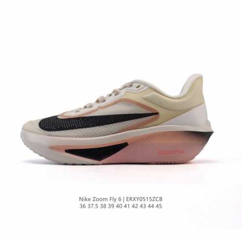 公司级 Nike耐克Zoom Fly 6 马拉松碳板米黑跑步鞋男女同款运动鞋Fn8455-001春新款Zoom Fly 6 Prm缓震轻便跑步鞋。这款鞋在继承了