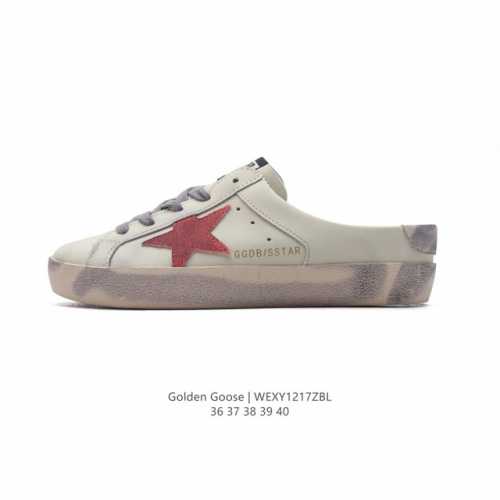 公司级 Golden Goose Deluxe Brand Sstar来自意大利ggdb脏出天际的小脏鞋 包头半拖运动鞋 潮复古板鞋 一脚蹬休闲拖鞋，宋仲基欧巴