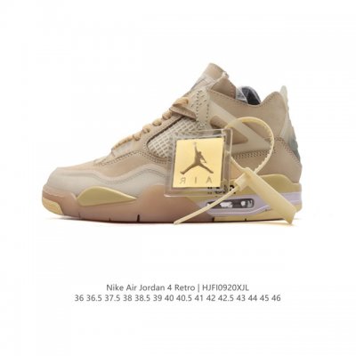 公司级 耐克 Nike Air Jordan 4 Retro Og迈克尔 乔丹aj4代乔4 中帮复古休闲运动文化篮球鞋。秉承轻量化的速度型篮球鞋设计思想完成设计