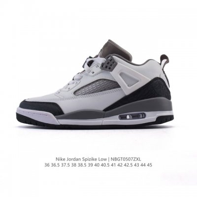 耐克 Nike Jordan Spizike Low 经典爆裂纹复古运动篮球鞋！全新低帮造型吸睛！整双鞋在融合了 Air Jordan 经典鞋款中的标志性元素之