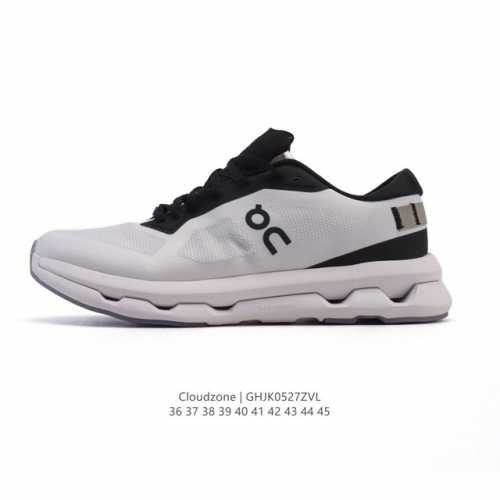 新品 昂跑 On 男女子25新款跑步鞋 Cloudzone 透气支撑缓冲抓地超轻 冰白灰色 On昂跑Cloudzone 2025春夏时尚休闲运动鞋以科幻短片 Z