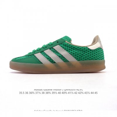 公司级 阿迪达斯 Adidas Originals Gazelle Indoor复古三叶草防滑透明橡胶板鞋经典运动鞋 这款经典鞋,忠于原版设计,缀撞色三条纹和鞋