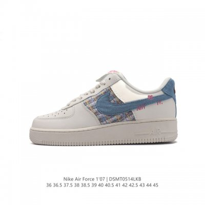 耐克 Nike Air Force 1 '07 Low 空军一号含气垫 低帮百搭厚底增高休闲运动板鞋。柔软、弹性十足的缓震性能和出色的中底设计，横跨复古与现代的