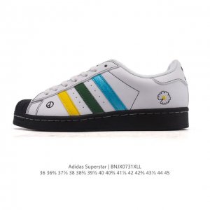 公司级 阿迪达斯 Adidas Superstar 2025年新款鞋子 蛇年新款经典贝壳头系列新款休闲板鞋潮流男女士运动鞋。鞋面柔软皮革拼接材质 标志性的贝壳鞋