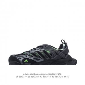 阿迪达斯adidas Xlg Runner Deluxe 跑步者豪华版系列低帮厚底增高老爹风复古缓震休闲运动慢跑鞋。男女鞋半码制#原楦原纸版开发版型#采用硬质牛