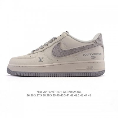 公司级 Af1耐克 Nike Air Force 1 ‘07 Low 空军一号 小白鞋 厚底增高百搭运动板鞋 路易威登联名 原楦头原纸板 打造纯正空军版型，专注