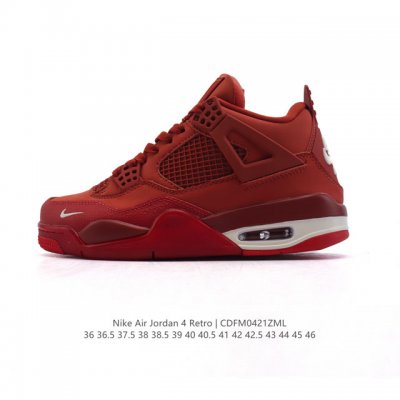 公司级 真标 耐克 Nike Air Jordan 4 Retro Og迈克尔 乔丹Aj4代乔4 中帮复古休闲运动文化篮球鞋。秉承轻量化的速度型篮球鞋设计思想完