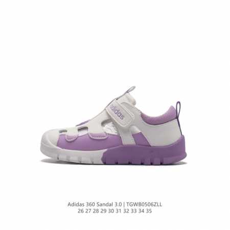 童鞋 阿迪达斯 儿童凉鞋 三叶草 Adidas 360 Sansal 夏日高街贝壳头包头凉鞋 夏季最风靡的复古沙滩鞋童鞋宝宝鞋儿童运动鞋 类型：儿童鞋 Size - 点击图像关闭