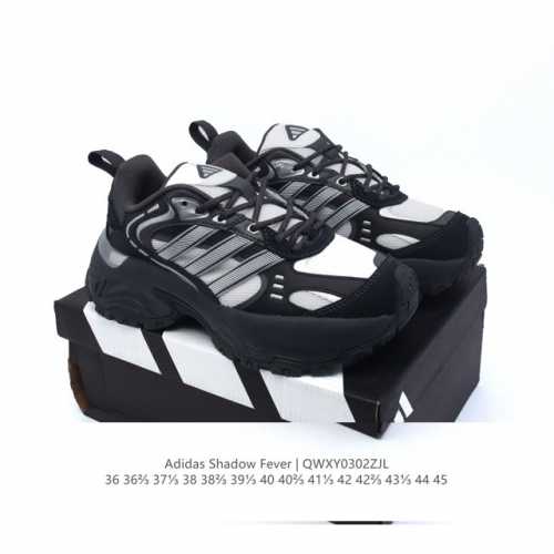 230 【新品公司级】阿迪达斯 Adidas Shadow Fever 复古减震橡胶外底跑鞋 厚底增高老爹鞋，尽显简约格调，上脚舒适更兼具防滑耐磨之特性。其秉持