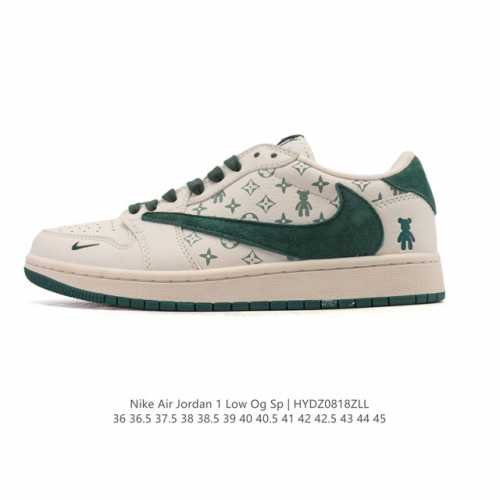 真标 耐克 Nike Air Jordan 1 Low Og Sp Military Blue Aj1乔1倒勾 2025年新款 蛇年新款 低帮篮球鞋 Aj1 乔