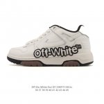 公司级 独家实拍Off-White Out Of Office 低帮系带时尚板鞋 厚底增高小白鞋 街头运动元素 双色设计 标志性Arrows图案标志性Zipti