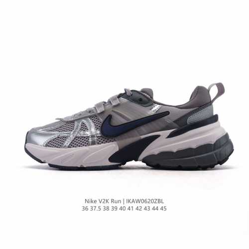 公司级 Nike 耐克 V2K Run 减震防滑 复古低帮运动跑步鞋 超火复古跑鞋，采用太空革组合呼吸网眼布鞋面材质，搭载正确4层组合底模，嵌入Tpu加固稳定模