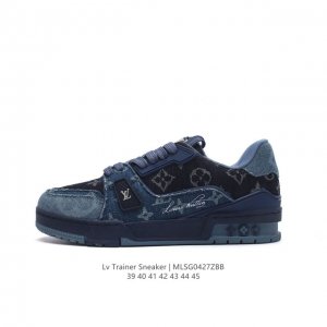 路易威登 Louis Vuitton Lv路易威登板鞋 时尚运动鞋 潮厚底增高鞋 。舒适防滑底和百搭性霸屏整个时尚娱乐圈，细节调整完美主义！鞋面采用专柜zp一至