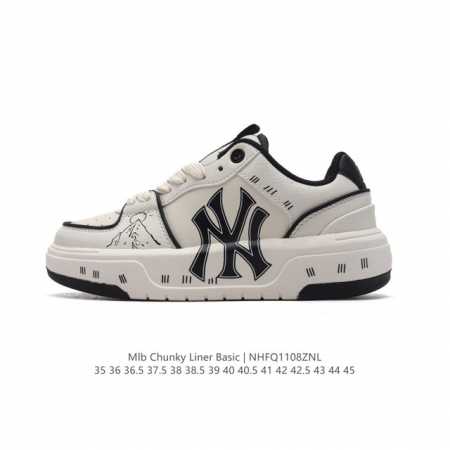 公司级 MLB Chunky Liner Basic 人气单品学长鞋系列轻量增高厚底百搭休闲运动板鞋 男女轻便胶鞋 高级街头休閒品牌鞋。MLB CHUNKY L - 点击图像关闭