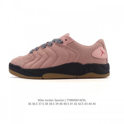 新品 耐克 乔丹 Nike Jordan Session Atmosphere 简约舒适篮球鞋 防滑耐磨 低帮 运动板鞋 Nike Rise ｜有被这个粉色的板