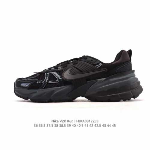 Nike 耐克 V2K Run 减震防滑 复古低帮运动跑步鞋 超火复古跑鞋，采用太空革组合呼吸网眼布鞋面材质，搭载正确4层组合底模，嵌入Tpu加固稳定模块,双层