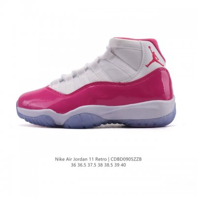 耐克乔丹11代 Nike Air Jordan 11 Retro 复刻女款运动鞋 Aj11代经典设计，深受球员与球迷喜爱。Jordan 乔丹 采用漆皮牛培革鞋面