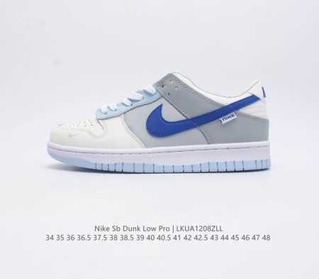 耐克 Nike Sb Dunk Low Pro 男 女滑板鞋 经典复古运动鞋 采用低帮设计 塑就经典 Dunk 风格 鞋垫后跟搭载 Zoom Air 气垫 加衬 - 点击图像关闭