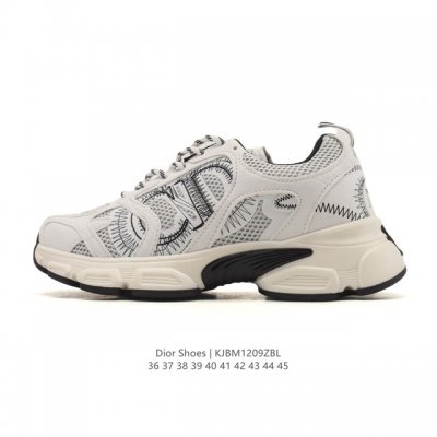 公司级 Dior 迪奥 高奢品牌 彰显高级气质 Dior 运动鞋低帮系列复古休闲鞋时尚慢跑鞋厚底老爹鞋圆头系带 运动跑鞋 生活休闲鞋 男女同款 时髦单品 时尚百