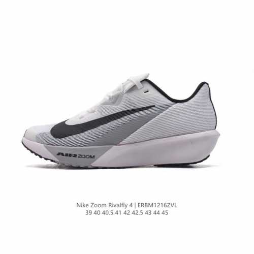 耐克 Nike Rival Fly 4 男子公路跑步鞋 低帮减震2024新款 厚底增高运动老爹鞋。前足 Air Zoom 缓震配置，缔造出众回弹的迈步体验和稳定