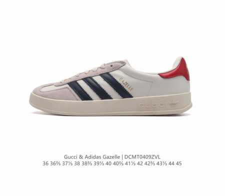 真标 阿迪达斯 Adidas Originals X Gucci Gazelle 阿迪古驰联名经典休闲板鞋 复古男女运动鞋，融汇两个品牌丰富且历史悠久的典藏元素 - 点击图像关闭