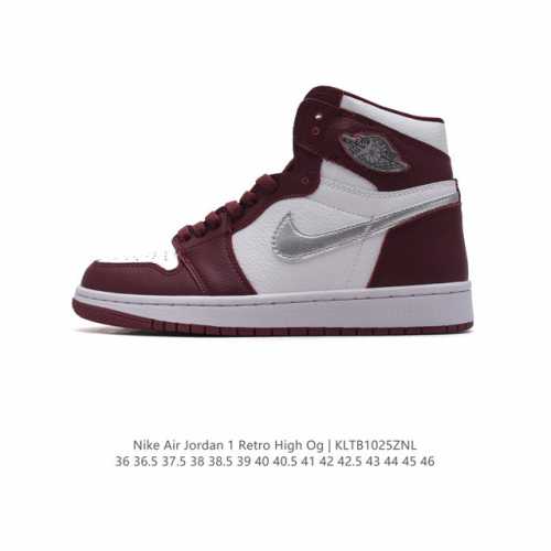 公司级 耐克 男女同款运动板鞋 Nike Air Jordan 1 Retro High OG 乔丹一代aj1 乔1 AJ1 篮球鞋复刻运动鞋。皮面高帮板鞋的设