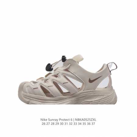 童鞋 耐克官网夏款最新配色 Nike 儿童沙滩童凉拖鞋 鞋解构拼接彩蛋半包头 抽拉绳 夏季韩版男童女童防滑增高软底透气两带运动凉鞋。 类型：儿童鞋 码数：26 - 点击图像关闭