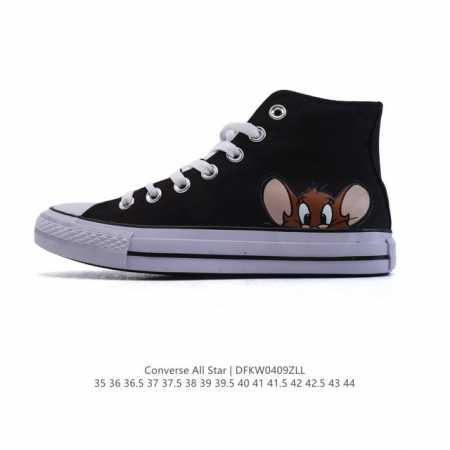 Converse 高帮男女士运动鞋 匡威全明星复古 休闲百搭板鞋 春季新款 猫和老鼠经典透气帆布面慢跑鞋。这个系列是匡威最古老的系列了。是匡威品牌公司1908年 - 点击图像关闭