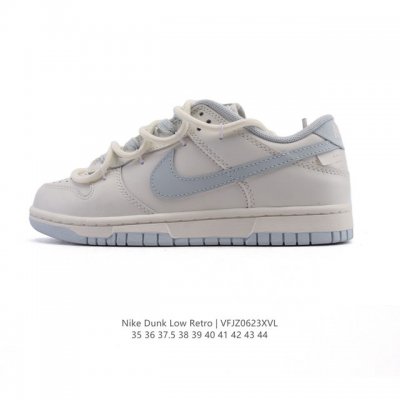 公司级 耐克 Nike Sb Dunk Low Pro 男女同款运动鞋复古板鞋 解构绑带 双鞋带。采用柔软皮革鞋面，经久耐穿，塑就如元年款 Dunk 般的复古质