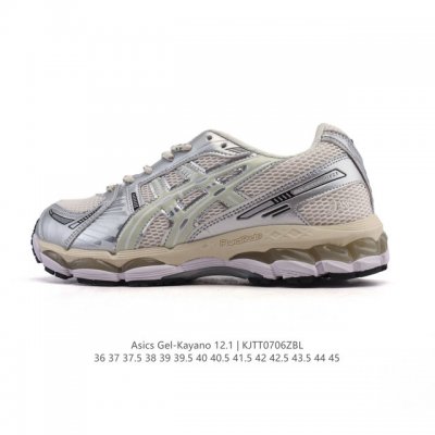 公司级 亚瑟士 Kith X Asics Gel-Kayano 12.1 “Light Sage”运动舒适防滑透气 低帮跑步鞋 厚底增高老爹鞋 该款Asics