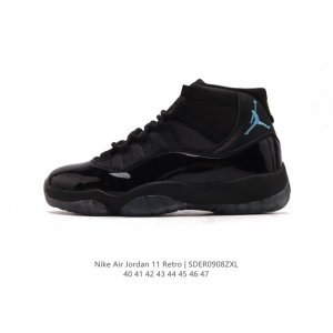 耐克乔丹11代 Nike Air Jordan 11 Retro 复刻男士运动鞋 Aj11代经典设计，深受球员与球迷喜爱。Jordan 乔丹 采用漆皮牛培革鞋面