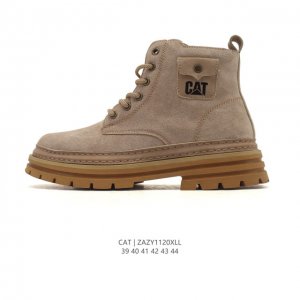 公司级 Cat卡特 新款马丁靴 潮鞋 厚底增高短靴 户外徒步运动鞋 时尚中帮靴子 真标公司卡特男士马丁靴 广东 历年经典热销款 新款牛皮革鞋面 轻便休闲鞋 耐磨