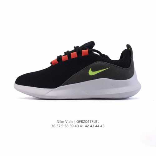 Nike Viale 耐克网面轻便舒适透气运动休闲跑步鞋。设计灵感源自马拉松跑步鞋，带来格外轻盈的脚感，以现代手法诠释快速理念。轻盈网眼鞋面结合合成材质翻毛皮，
