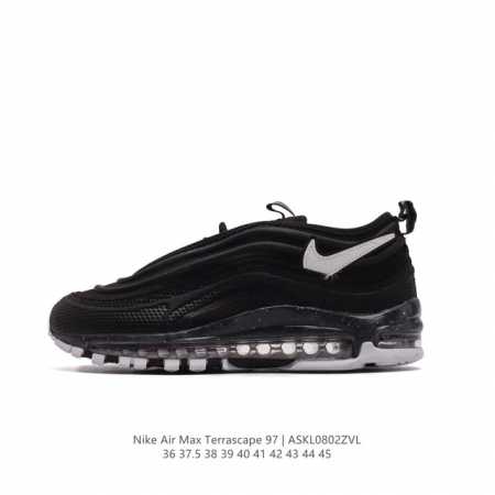 nike 耐克年新款男女子air Max Terrascape 97 气垫缓震休闲运动鞋。Max Air 缓震配置，提供出色的支撑效果和舒适脚感。外底采用部分斑 - 点击图像关闭
