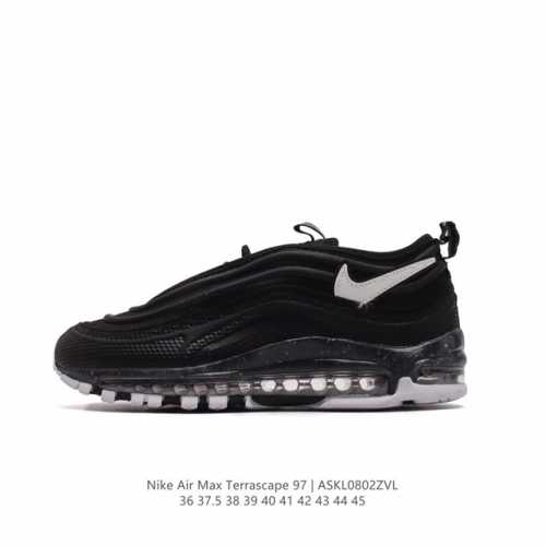 nike 耐克年新款男女子air Max Terrascape 97 气垫缓震休闲运动鞋。Max Air 缓震配置，提供出色的支撑效果和舒适脚感。外底采用部分斑