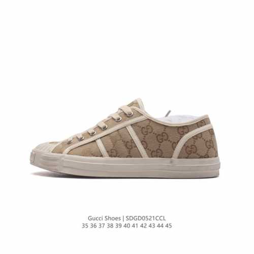 Gucci 古奇 小白鞋 古驰奢侈品男女运动鞋休闲鞋子 Gucci Tennis 1977老花帆布鞋，经典耐穿复古感满满的gucci老花帆布鞋老花满印板鞋 红绿