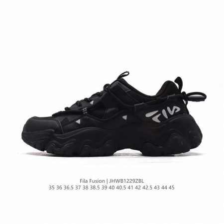 公司级 Fila 斐乐男女鞋 新款透气老爹鞋时尚复古运动鞋。鞋身采用皮革透气网面面料，时尚而又精致。采用均衡性能的发泡科技材料，提供均衡重量、回弹、缓震的舒适脚 - 点击图像关闭