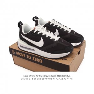 耐克 Nike Air Max Dawn 黎明系列 低帮气垫百搭休闲运动慢跑鞋，从配色上彰显出浓厚的复古气质。最大的亮点当属鞋型设计上加入结构元素，汲取1984