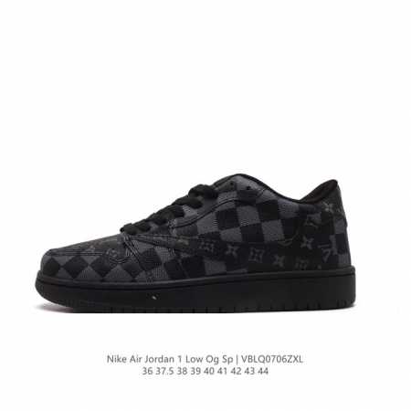 耐克 Nike Air Jordan 1 Low OG SP Military Blue AJ1乔1 倒勾 路易威登联名 低帮篮球鞋 AJ1 乔丹1代 aj1 - 点击图像关闭