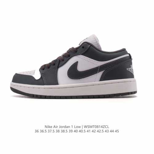 耐克 乔丹Air Jordan 1 Low Aj1 乔1 乔丹1代Aj1 低帮复古文化休闲运动篮球鞋。从1985 年面世的元年款汲取设计灵感，采用简洁大方的经典